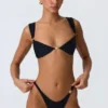 Volute pyntede cheeky bikinitruser i svart