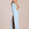 Zalia Lace Corset Maxikjole i Powder Blue