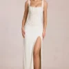 Zalia Lace Corset Maxikjoler i elfenben