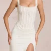 Zalia Lace Corset Maxikjoler i elfenben
