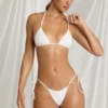 Zayana trekantet bikinitopp  i hvitt