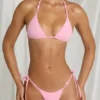 Zayana trekantet bikinitopp  i sukkerspinnrosa