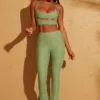 Zuni Lace Up Back Petite-bukser i grønt