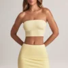 Zuri Modal mid-rise A-line miniskjørt i Lemon Sherbet