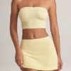 Zuri Modal mid-rise A-line miniskjørt i Lemon Sherbet